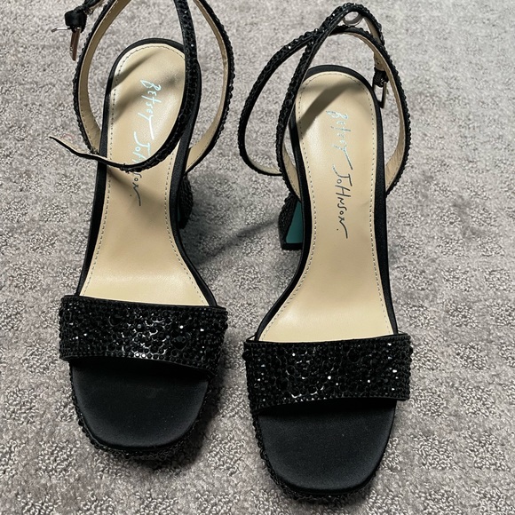Betsey Johnson Beth Platform Sparkle Heels/Sandals - Picture 2 of 4